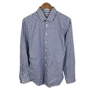 BF959 Mens Express Brand Extra Slim Fit Plaid Button Down Shirt 15-15.5 M